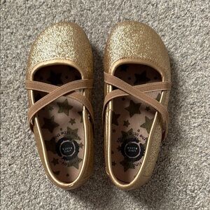 Livie & Luca Gold Sparkle Dress Shoes